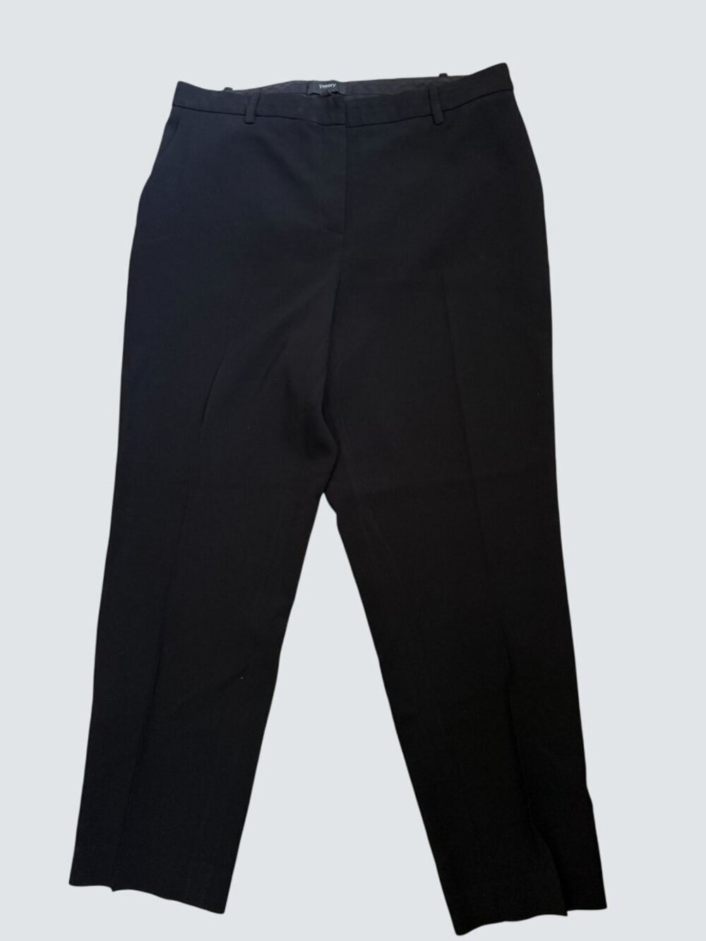 Theory Cropped Black Tailored Pants Size 10 Classic Fit Workwear Size 10